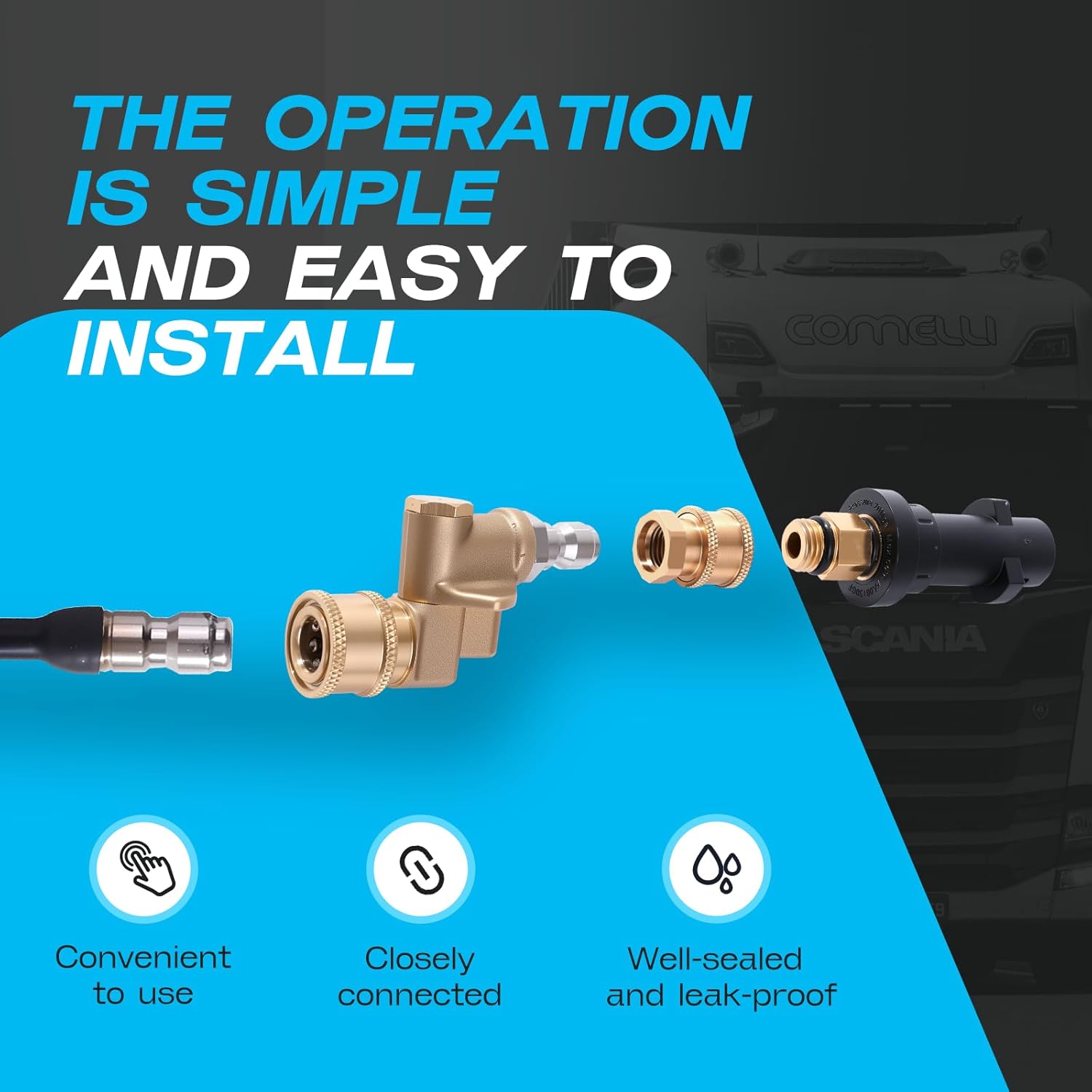 24 in Radiator Cleaner Wand,Radiator Genie Water Air Cleaning Wands,Car Truck Power Washer Wand,Pressure Washer Radiator Tool, Fit Over Max 4500PSI Pressure Washer(With Switch)