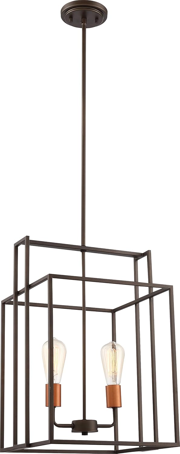 Nuvo Lighting 60/5851 Restoration One Light Vanity from Lake Collection in Two-Tone Finish