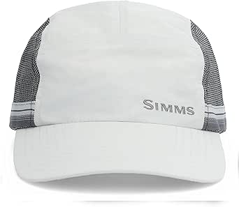 Amazon.com: Simms Superlight Flat Long Bill Cap, Fishing Hat, Sterling ...