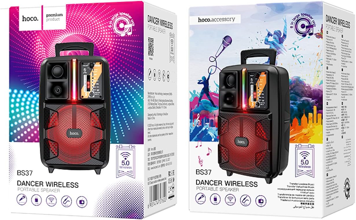 HOCO BS37 Dancer Outdoor Wireless Speaker Product Packaging