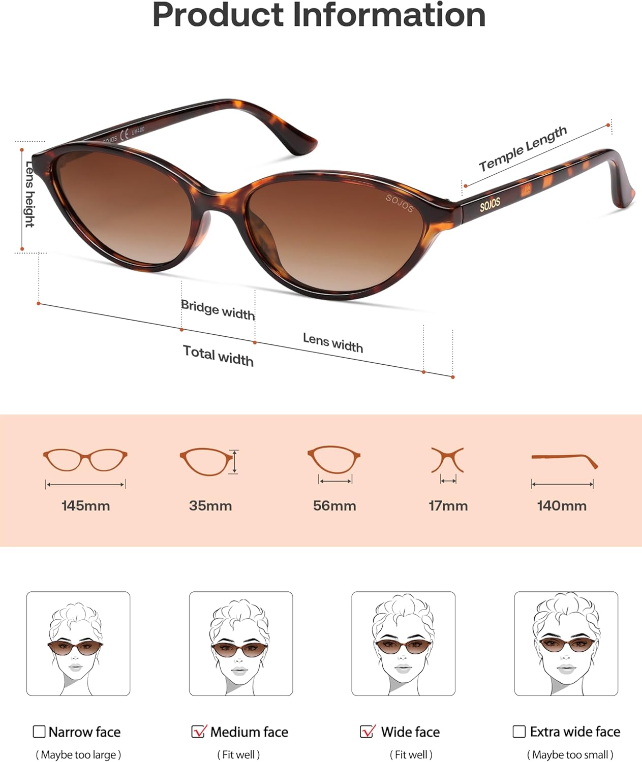 SOJOS Trendy Polarized Oval Sunglasses for Women Retro Chic 90s Shades Lightweight Sunnies SJ2656 - Image 6