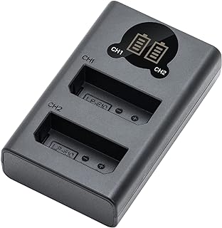 LP-E10 Battery Charger, Double Slot LP-E10 Charger for Canon LC-E10 LC-E10C Charger and Canon EOS Rebel T7, T6, T5, T3, T100, 4000D, 3000D, 2000D, 1500D, 1300D, 1200D, 1100D Cameras.