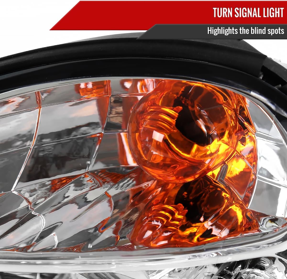 OEM Replacement Headlights (Chrome Housing/Clear Lens) Made for and Compatible with 2002-2003 Subaru Impreza