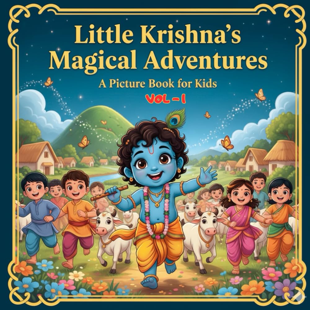 Little krishna's magical adventures Vol -1: A Picture Storybook of Love, Laughter, and Courage for preschool and toddlers (Little krishna's magical adventures picture book)