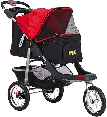pet stroller with rubber wheels