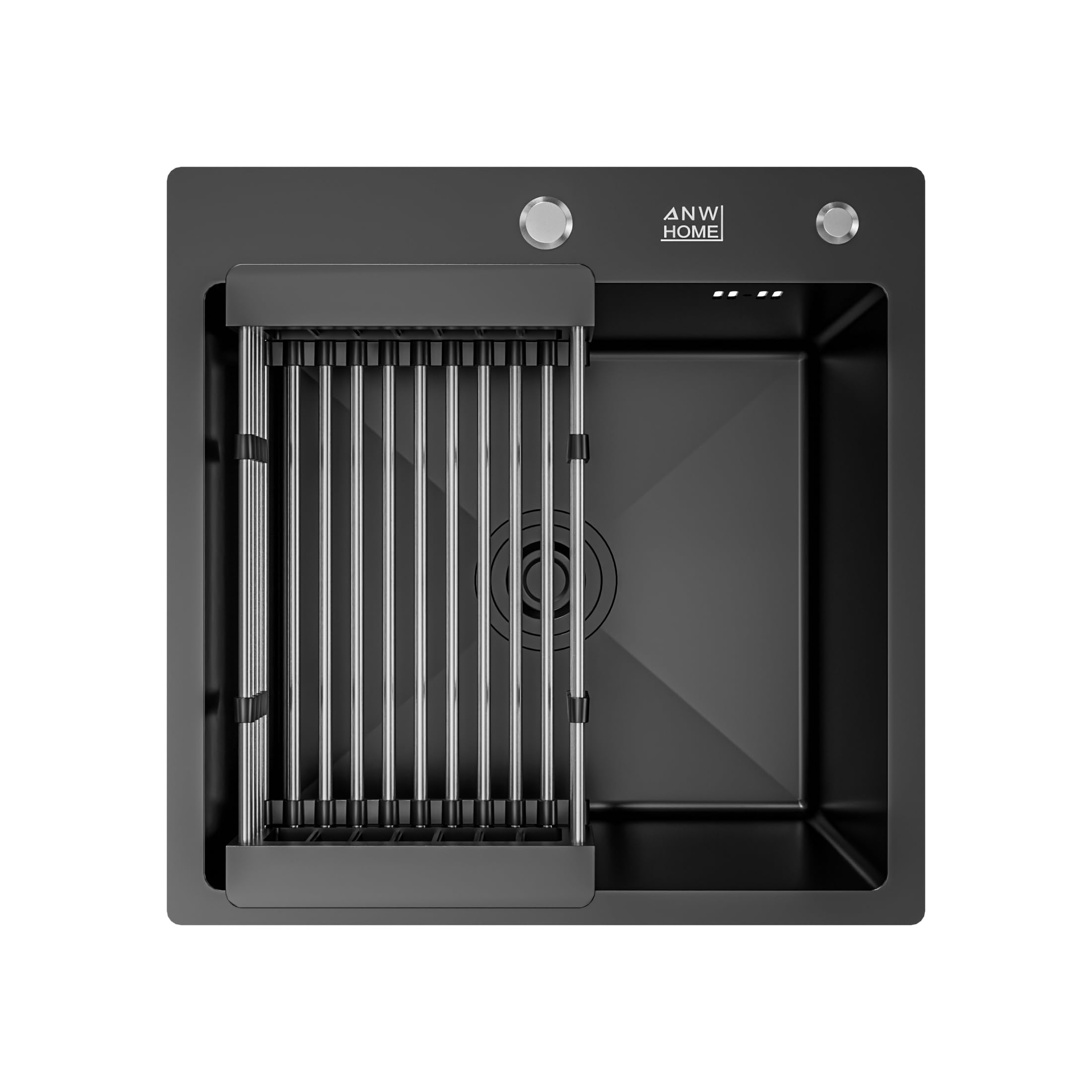 ANW HOME Kitchen Sink Single Bowl 50x50 cm, Black โ image 1
