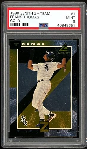 Frank Thomas Card 1998 Zenith Z-Team Gold #1 PSA 9