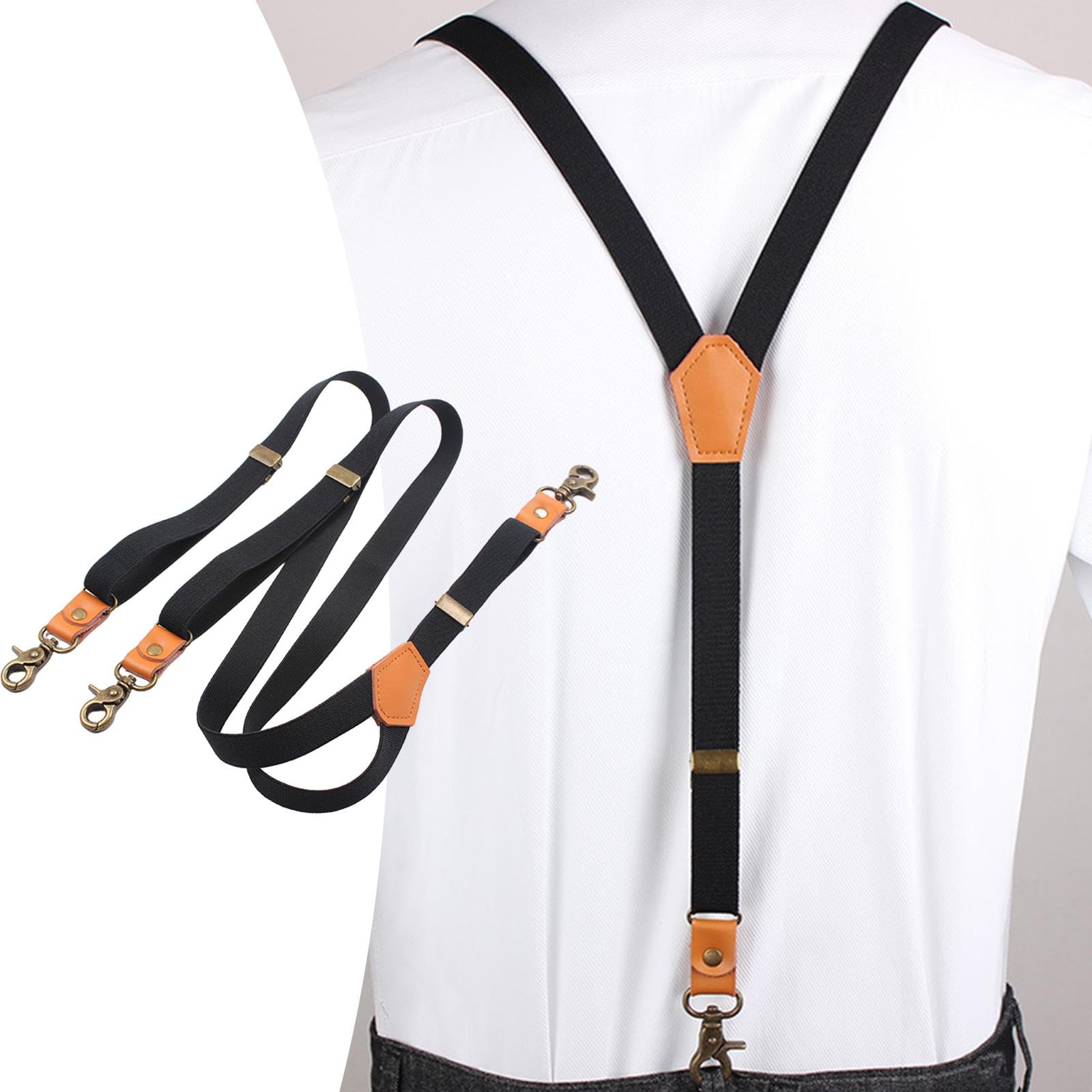 2 Bretelle Da Uomo Resistenti con Chiusura a Y, Alla Moda E Regolabili, per Uomo E Donna.