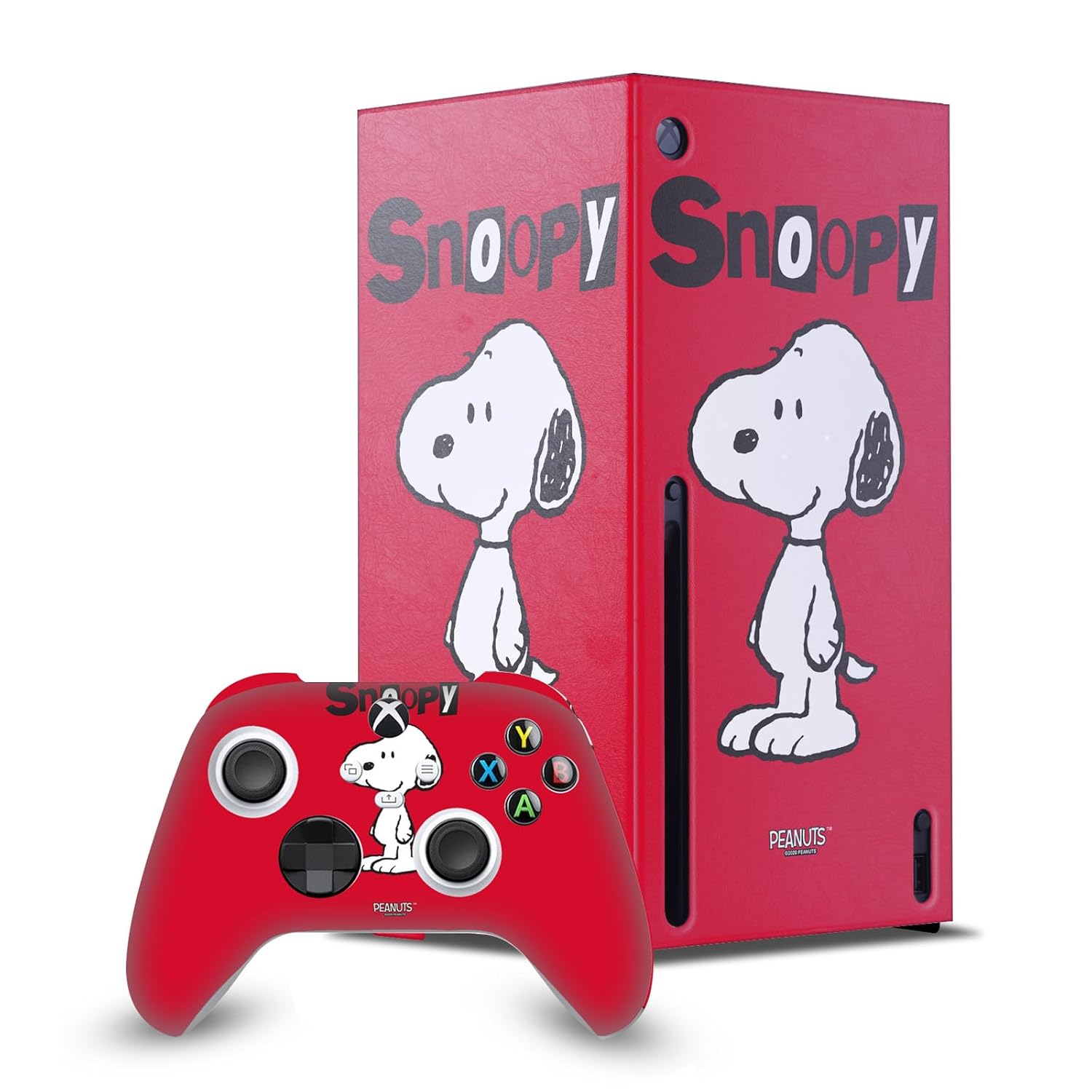 Head Case Designs Officially Licensed Peanuts Snoopy Character Graphics Game Console Wrap and Game Controller Skin Bundle Compatible With Xbox Series X