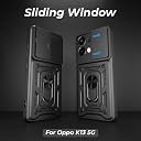 A rtistque Armor Bumper Back Case Cover for Oppo K13 5G | Stylish Ring Holder & Inbuilt Stand | Sliding Camera Cover | Shockproof TPU Protective Design | Oppo K13 Back Cover - Black gallery image