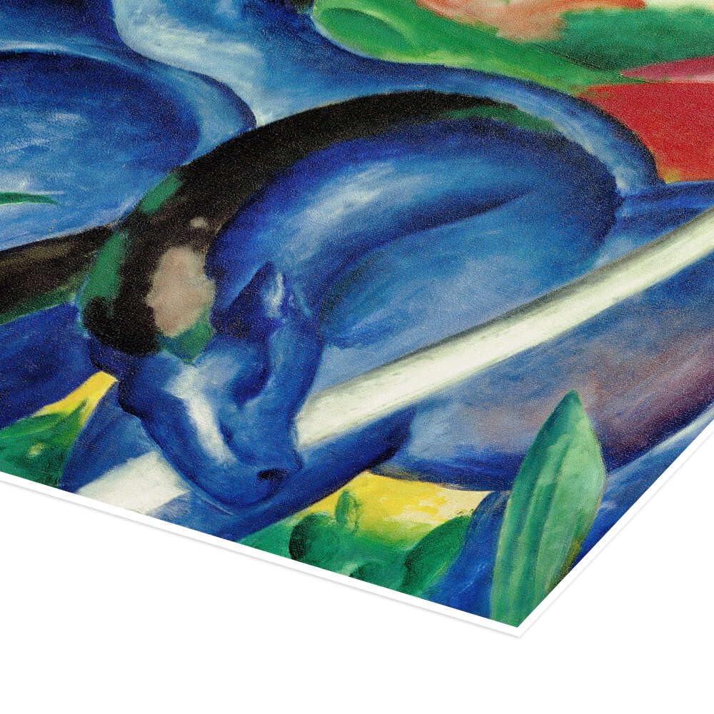 Posterlounge I grandi cavalli azzurri Poster | 120 x 80 cm di Franz Marc Blu Quadri Decorazione per pareti