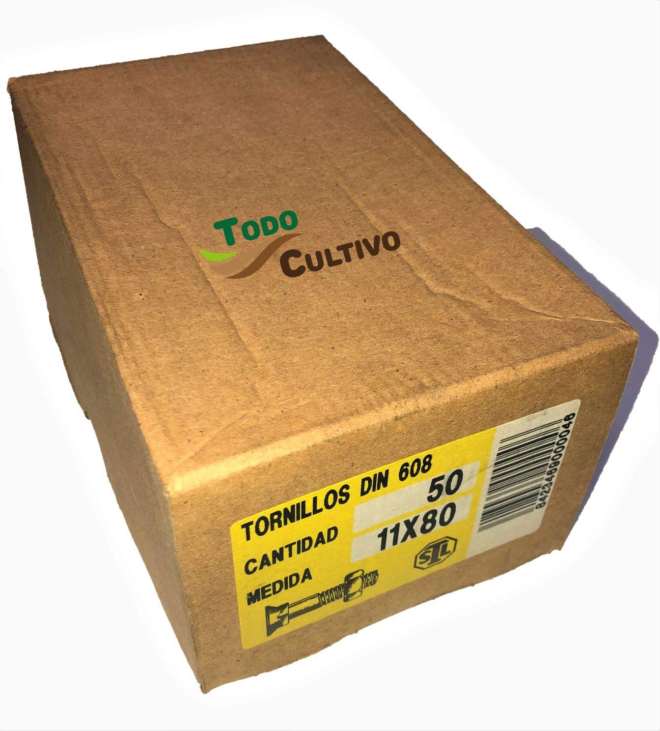 Tornillo de Arado 11X80 DIN 608. Caja 50 Uds. Tornilleria de máxima calidad marca San Lorenzo, con cabeza avellanada especial rejas de arado.