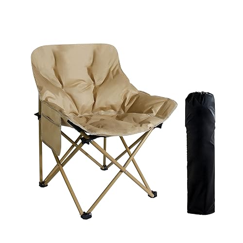 Outdoor 3-Layer Padding High Back Moon Chair with Thick Cotton,