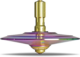 UFO Tops | Shag Harbour | Metal Spinning Top | Inspired by The 1967 Shag Harbour, Nova Scotia UFO Incident | Psychedelic Steel UFO with Solar Yellow Power Coreâ„¢