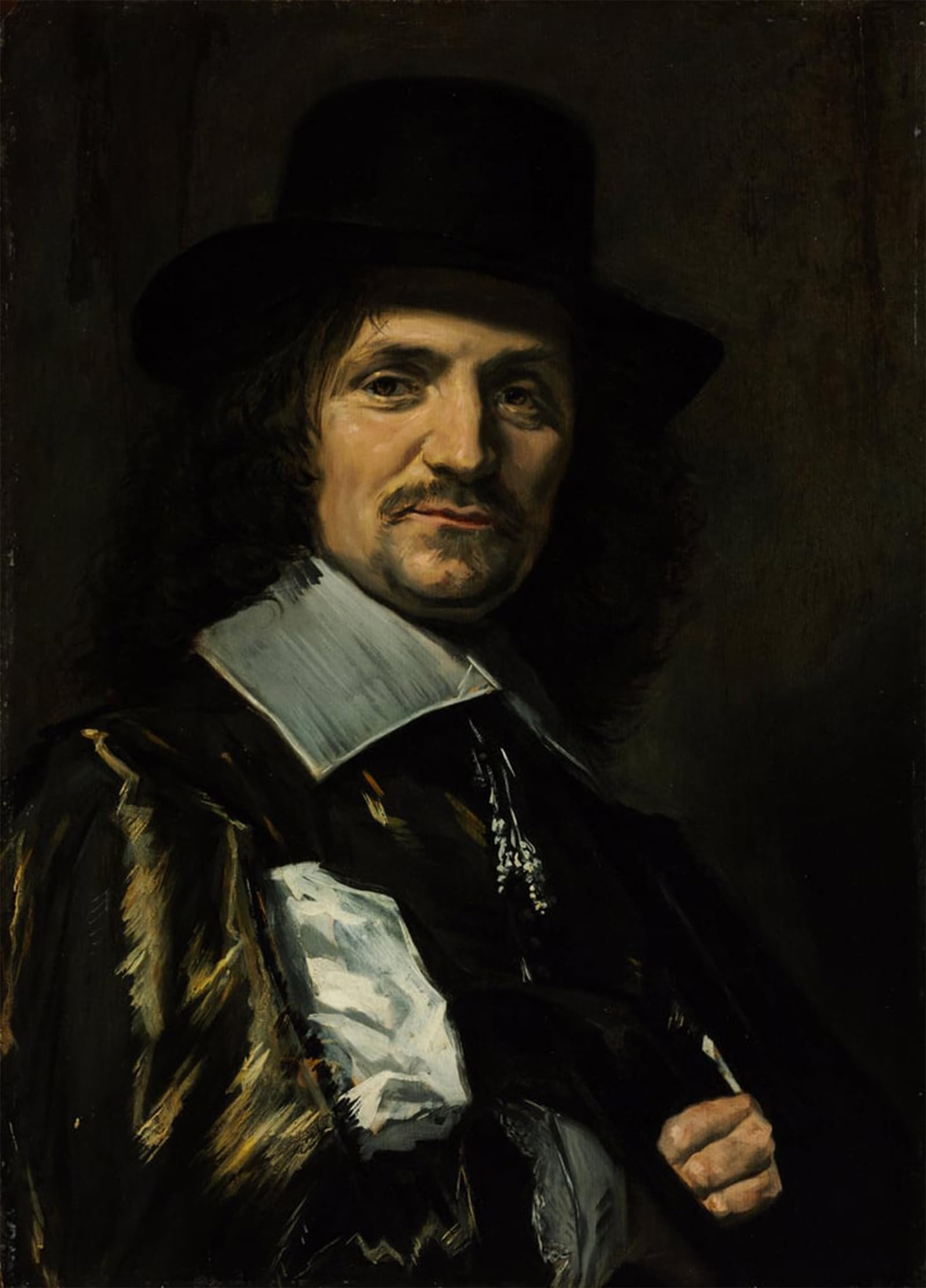 SERENDIPITP Abstract Painting Mural Print Picture Wall Decor Painting Portrait of the Painter Jan Asselyn by Frans Hals Vintage Wall Artwork for Home Decor 60x90cm