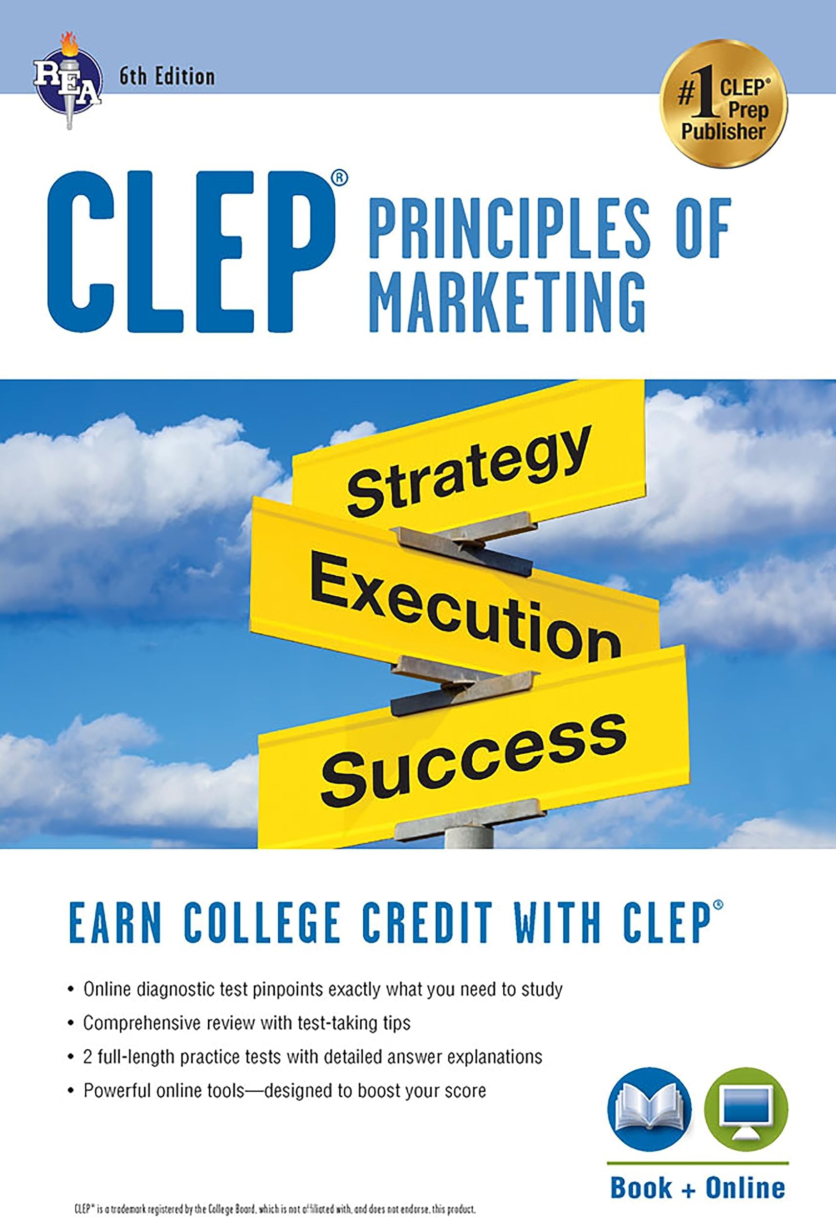 CLEP® Principles of Marketing Book + Online (CLEP Test Preparation)