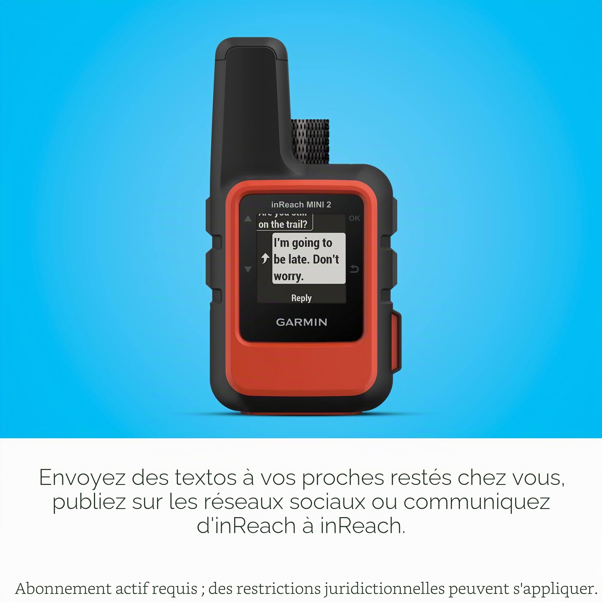 Garmin inReach Mini 2 Communicateur Satellite léger et Compact pour randonnée, Orange, 010-02602-00