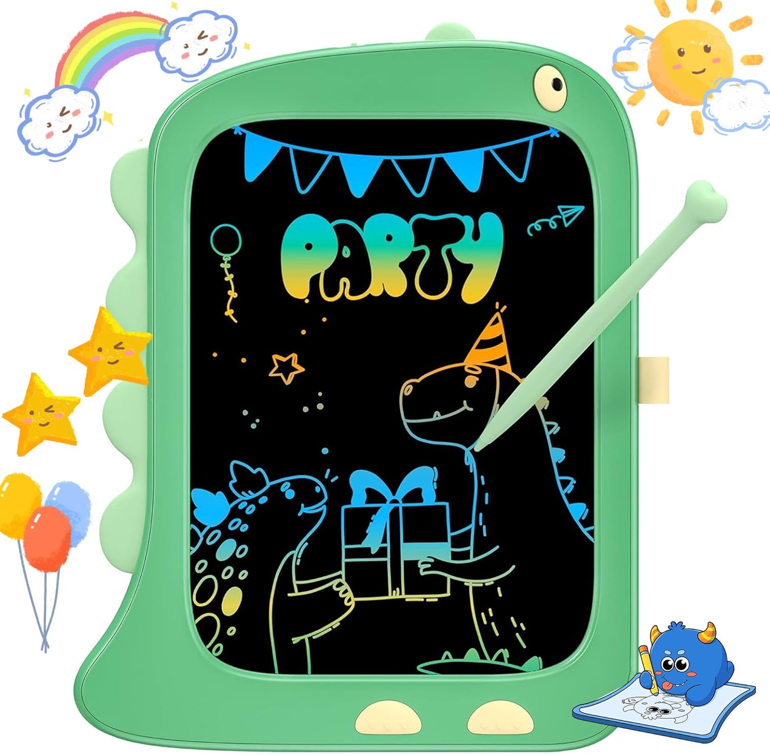 TEKFUN Tablet LCD 8.5” - Pizarra Magnética Dinosaurio para Niños 3 TEKFUN Tablet de Escritura LCD 8,5 Pulgadas, Tablero de Dibujo Pizarra Magnetica Infantils, Dinosaurio Juguetes Regalo Niña Niño de 3 4 5 6 Años Niños (Verde) - ¿Vale la pena?