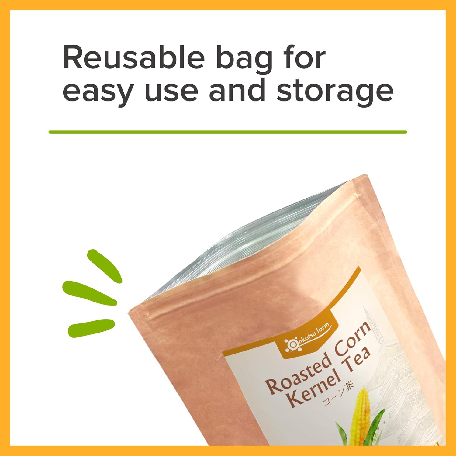 Onkatsu Farm Roasted Corn Kernel Premium Japanese Tea Bags, Sweet Roasted Flavor, Hot or Iced, Caffeine Free, 40 Total Tea Bags - Image 5