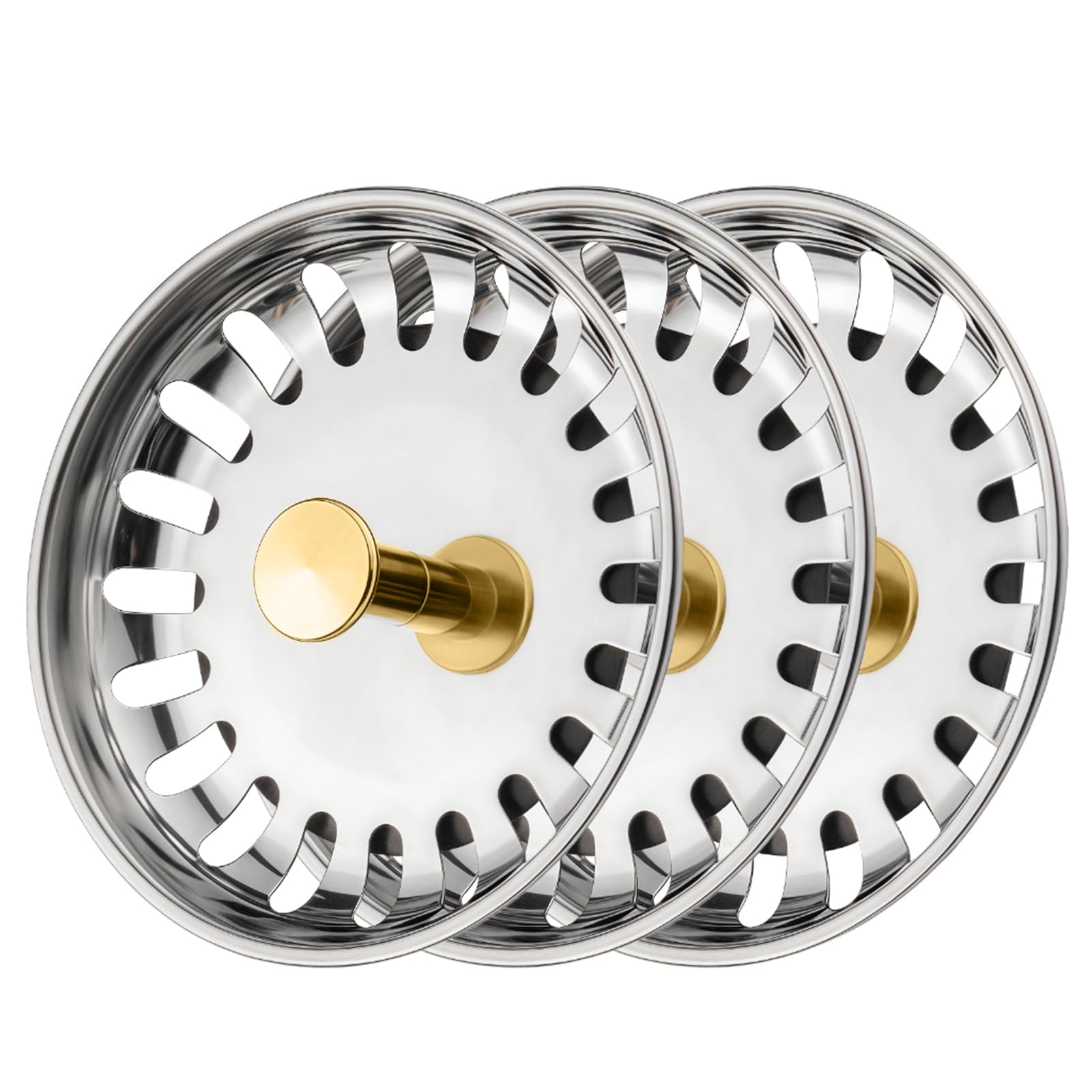 Not Rusting Sink Strainer with Rapid Drain Design Block Food Waste Multipurpose Plugs for Standard 80 to 82MM Basins Steel Sink Guard