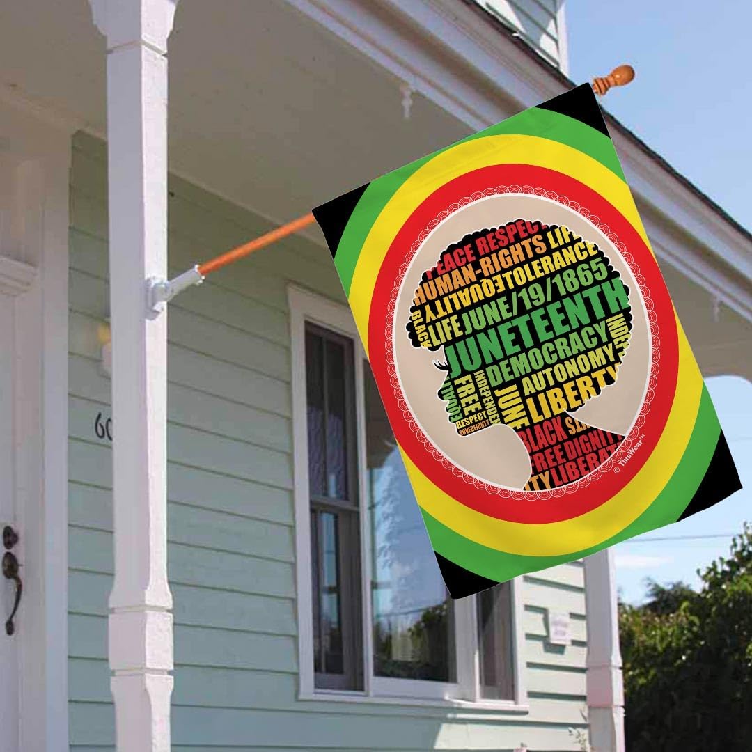Civil Rights Movement Gifts For Women Juneteenth Word Cloud June 19th 1865 Double Sided 28x40 House Flag
