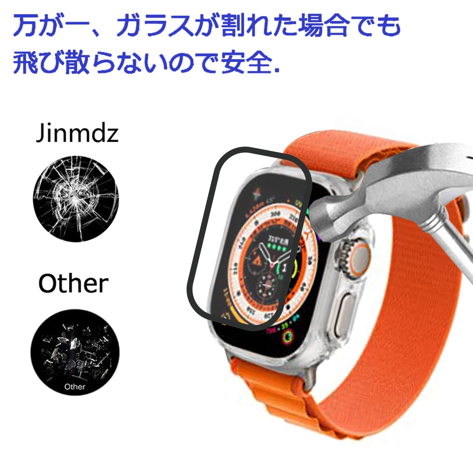 Amazon.co.jp: 【2枚セット】 For Apple Watch Ultra 49mm フィルム 