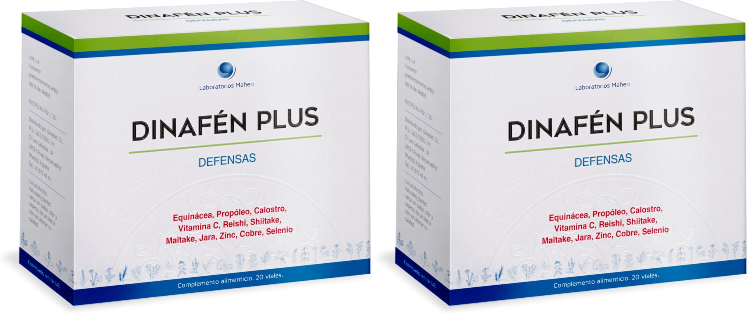 Laboratorios Mahen - Dinafén Plus 20 viales de Mahen, 20 unidad, 1 (Paquete de 2)