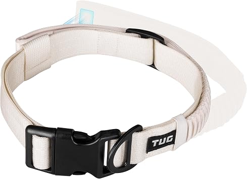 TUG Grab Dog Collar with Built-in Magnetic Traffic Leash Large/Cream