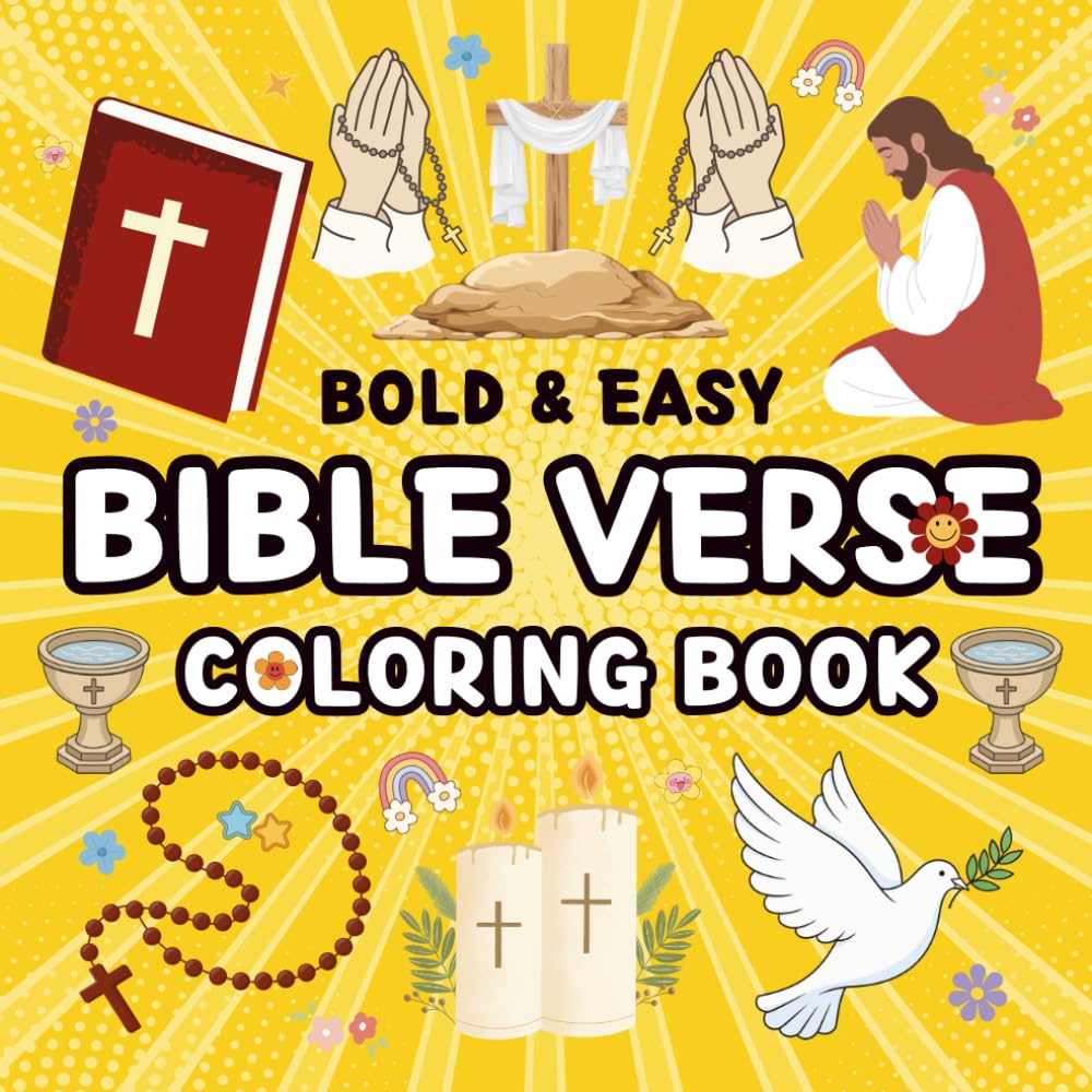 Bible verse coloring book bold and easy