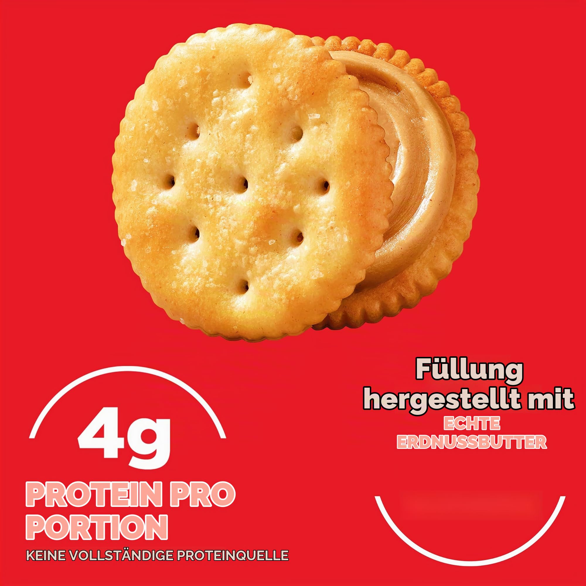 RITZ Erdnussbutter-Sandwich-Knallbonbons, 4 g, Protein, 20 Packungen