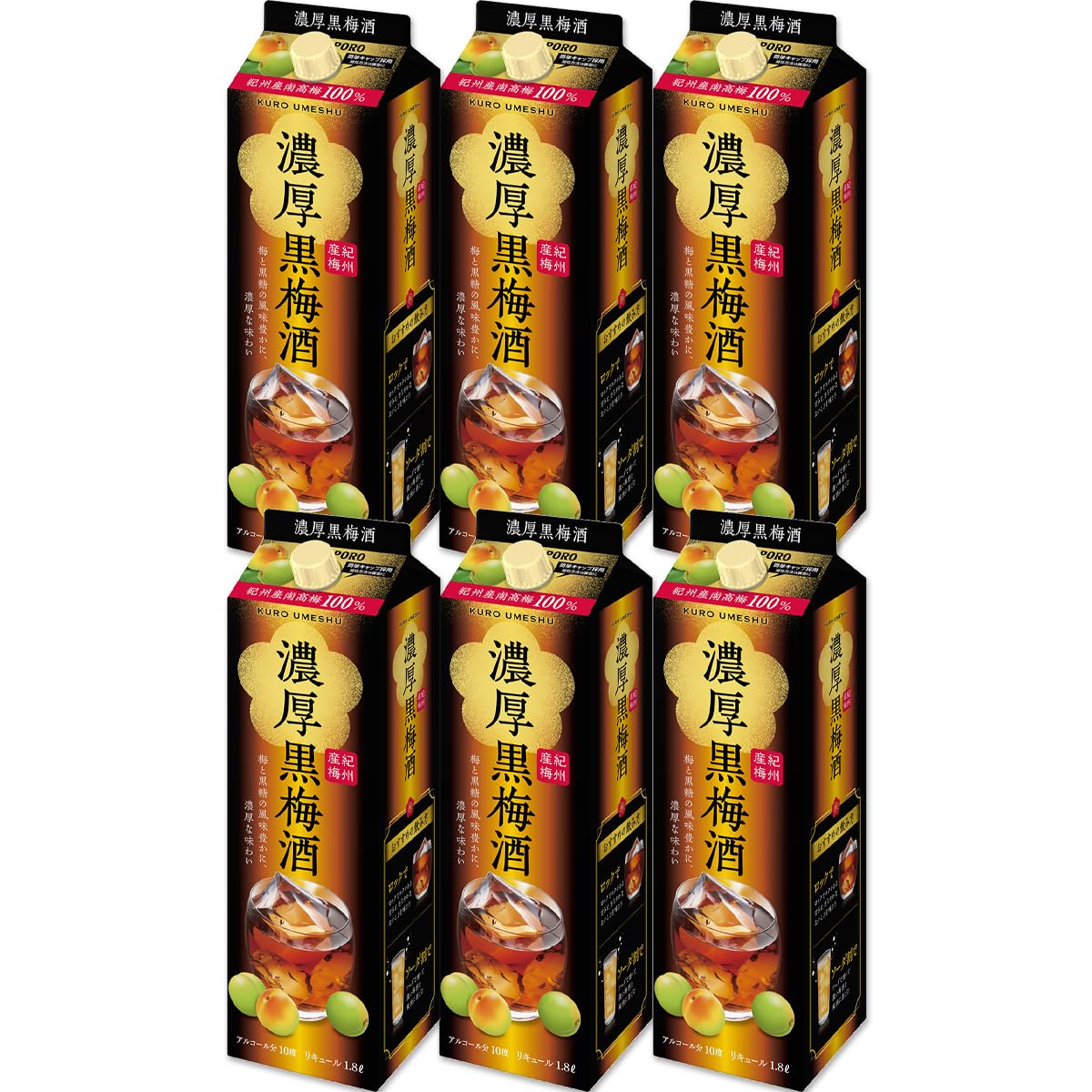 Amazon.co.jp: サッポロ 濃厚黒梅酒 紙パック[ 梅酒 日本 1800ml×6本