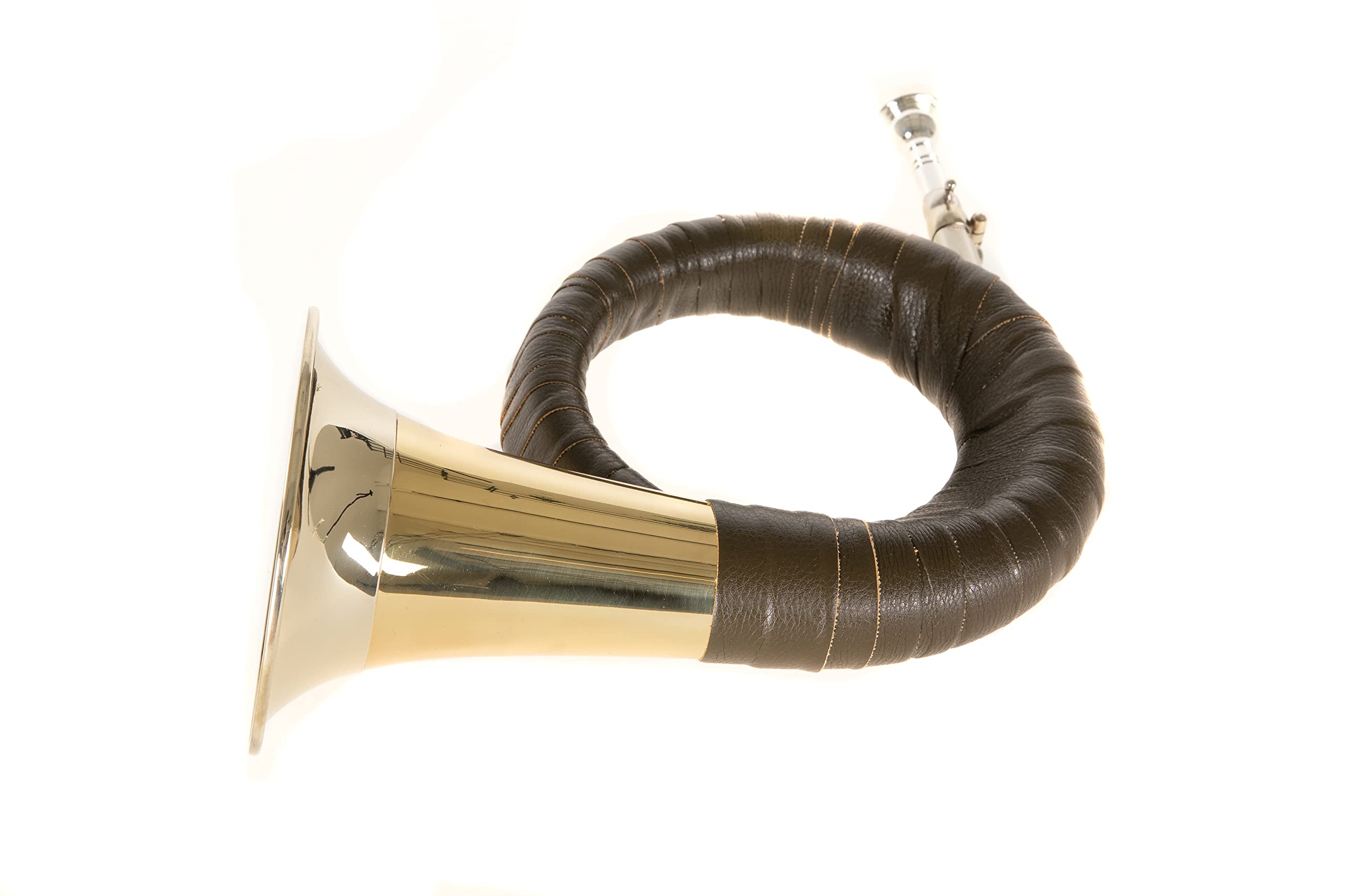 Roy Benson Fürst Pless-Horn HH-101 (Premium Messing Schallstück, 120mm Schallbecher Design, Neusilberkranz, exklusiver Stimmzug, elegante grüne Kunstlederumwicklung, inkl. Nylon Tasche)