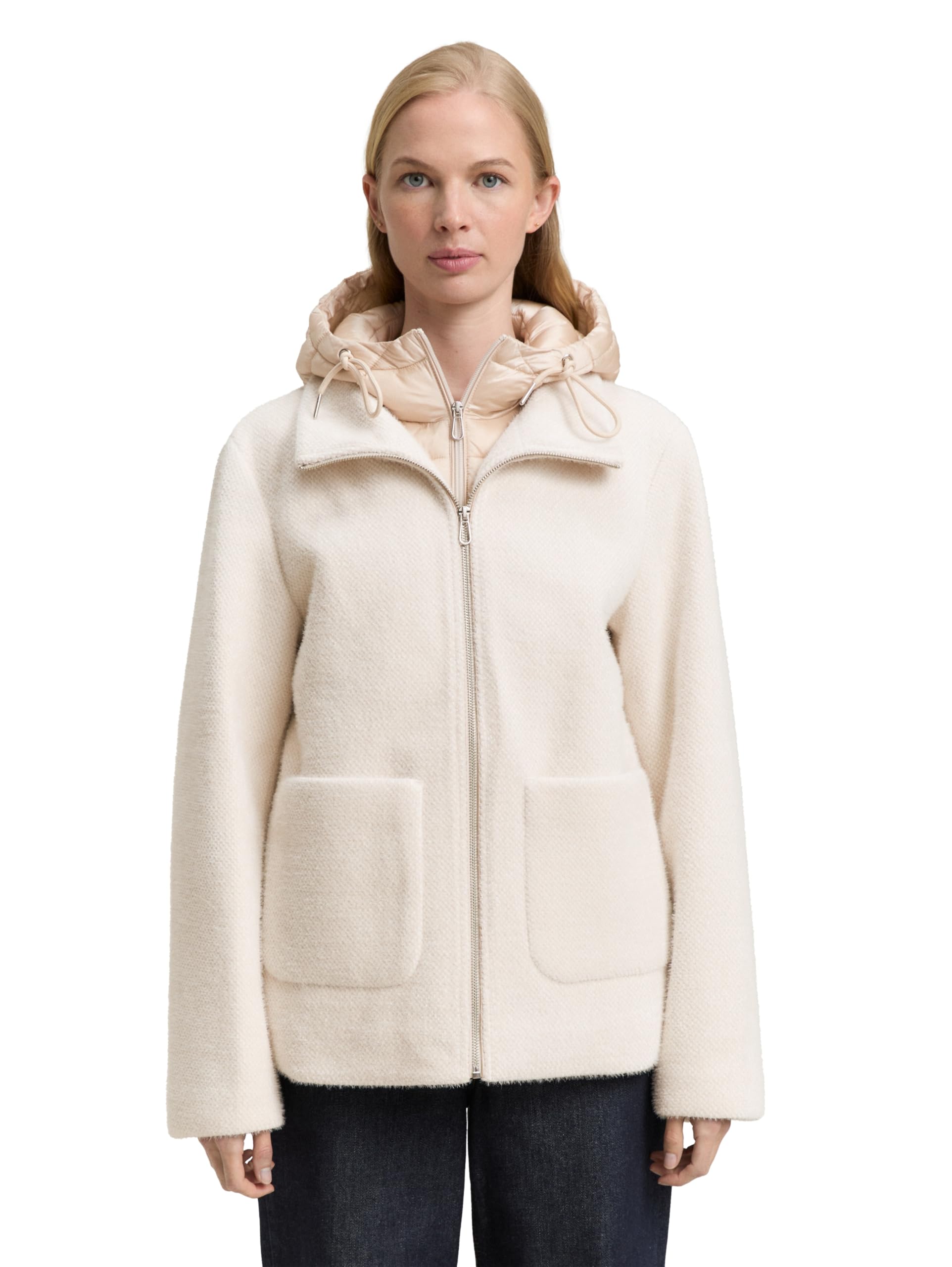 TOM TAILOR Damen 1047523 Hybrid Jacke mit Stepp-Einsatz