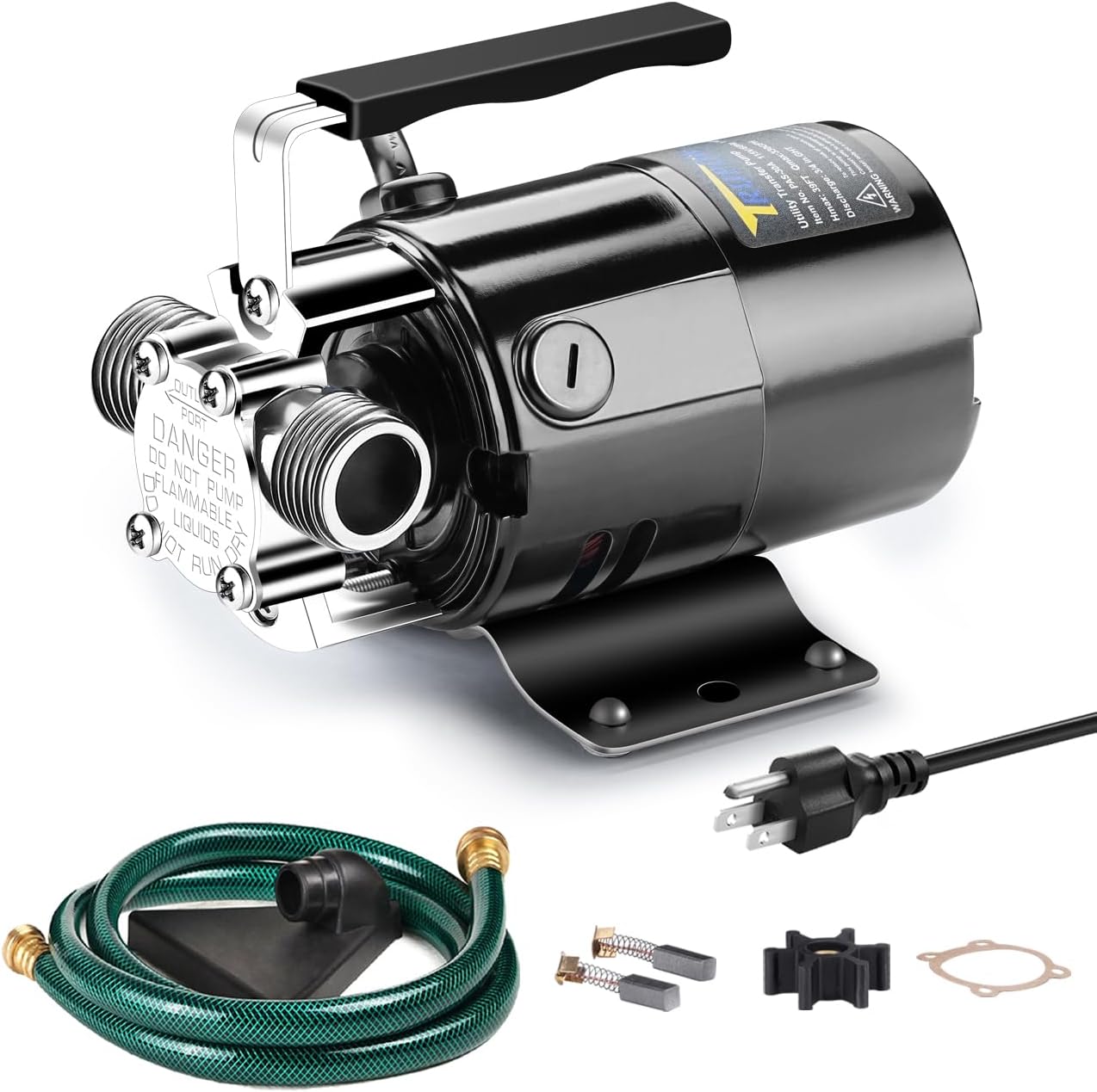 Trupow 1/10HP 330GPH 115-Volt Mini Portable Electric Utility Sump Transfer Water Pump with Water Hose Kit