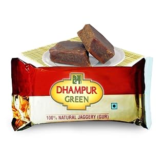 Dhampurgreen Jaggery Gur, 880G (4 X-220G) | Gud From Sugarcane | Chemical Free | Sugar Alternative | Sugar Substitute | Kohlapuri Gur | Gur for Tea and Coffee | Low Glycemic Index Sweetner