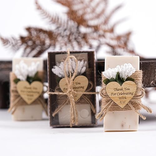 Miniatura 4 de HTF Pack of 5 Wedding Gifts Handmade Lavender Scented Mini Soap, Wedding Favors, Bridesmaid Gifts, Bridal Shower Gifts, Engagement Gifts, Wedding