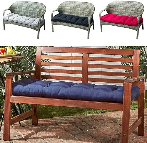 Miniatura 7 de Cojín de banco para interiores y exteriores, cojín para columpio, 51.2 x 19.7 pulgadas, para sillas largas, muebles de jardín y patio