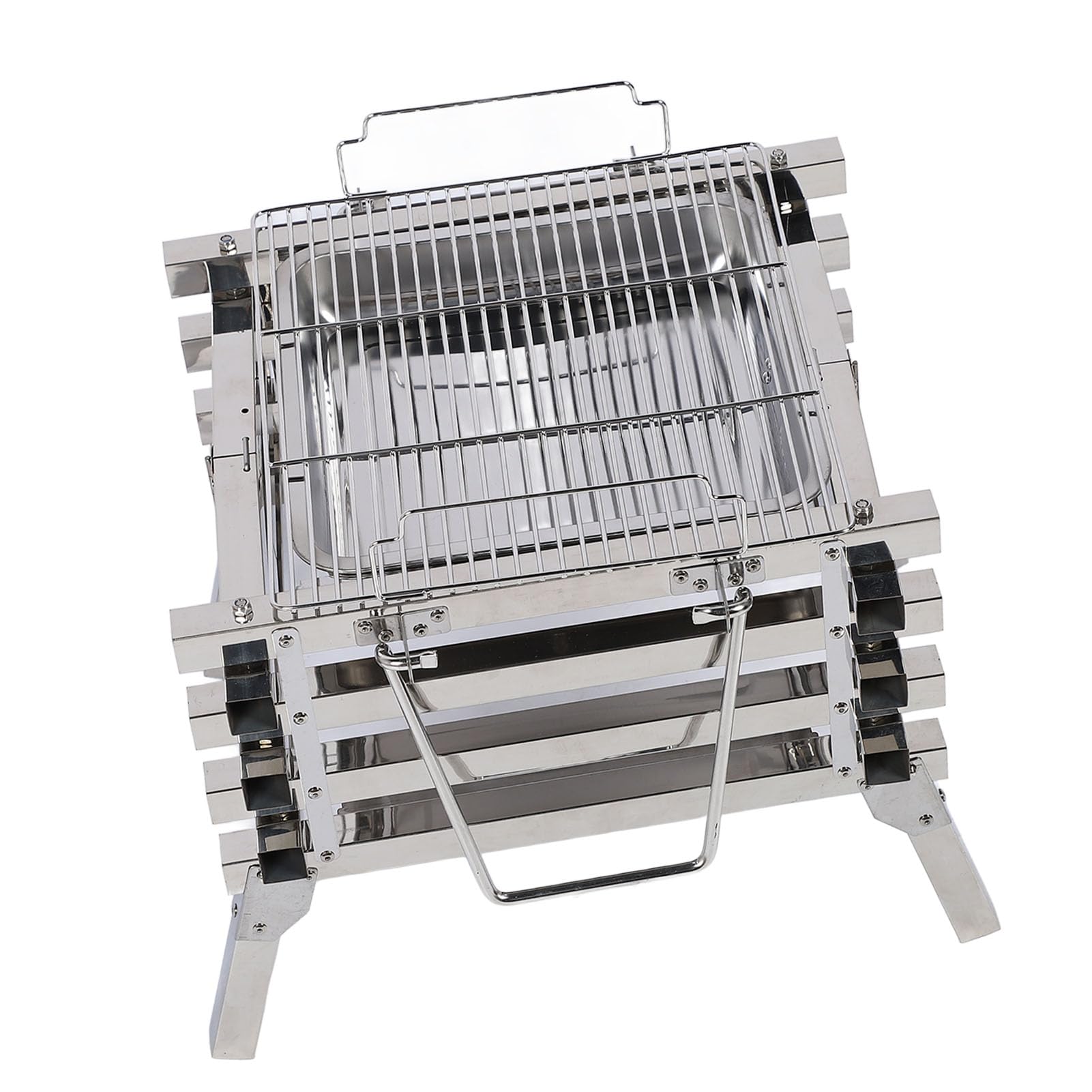 Fdit Barbecue da Campeggio, Griglia Pieghevole a Carbone 33,5 X 41,4 X