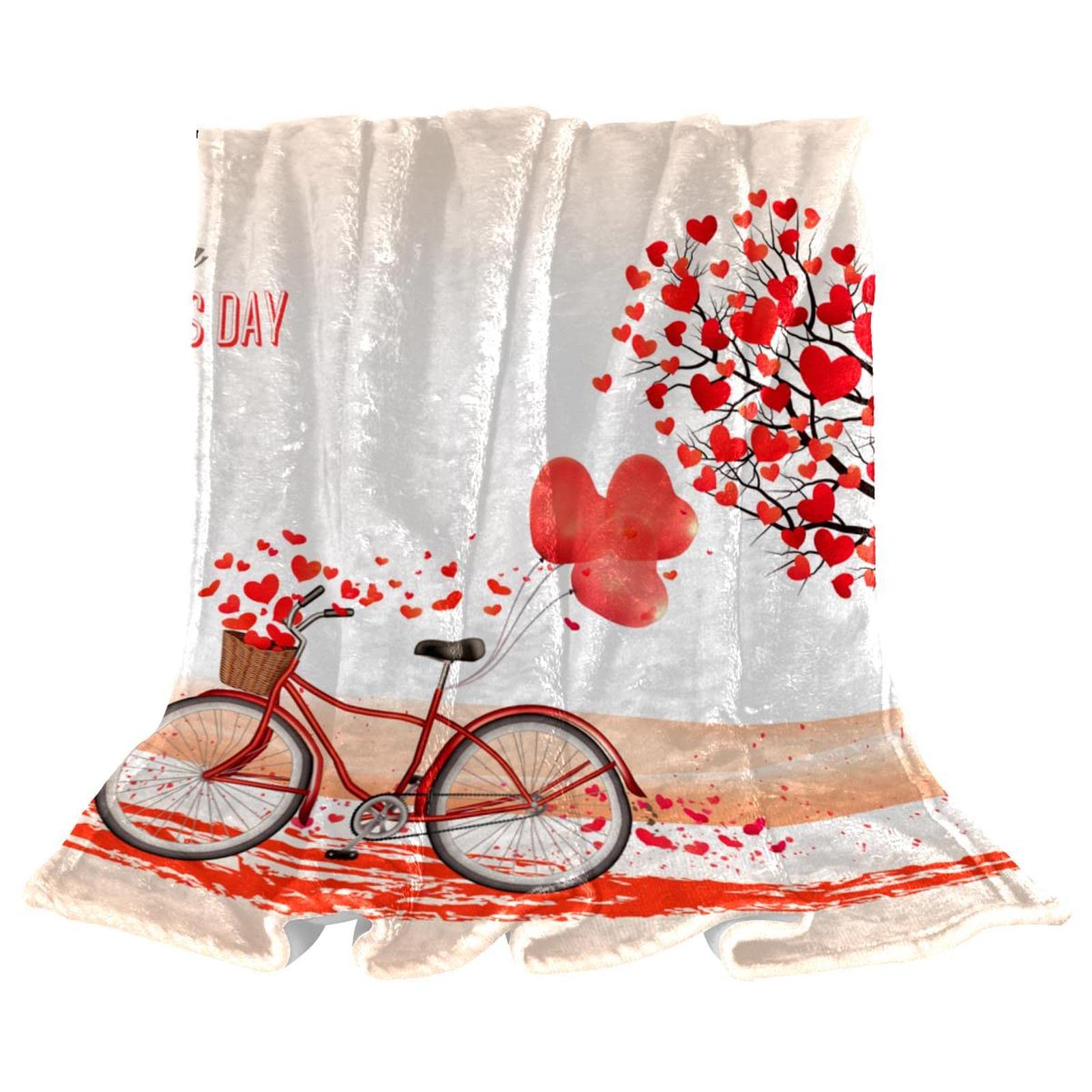Couverture polaire décorative Saint Valentin pour le sol et le canapé