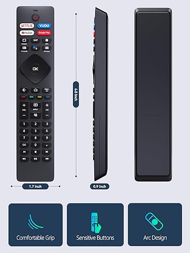 Miniatura 5 de NH800UP RF402A-V14 - Control remoto de voz de repuesto para Philips Android TV 43PFL5604F7 43PFL5704F7 50PFL5604F7 50PFL5704F7 55PFL5604F7
