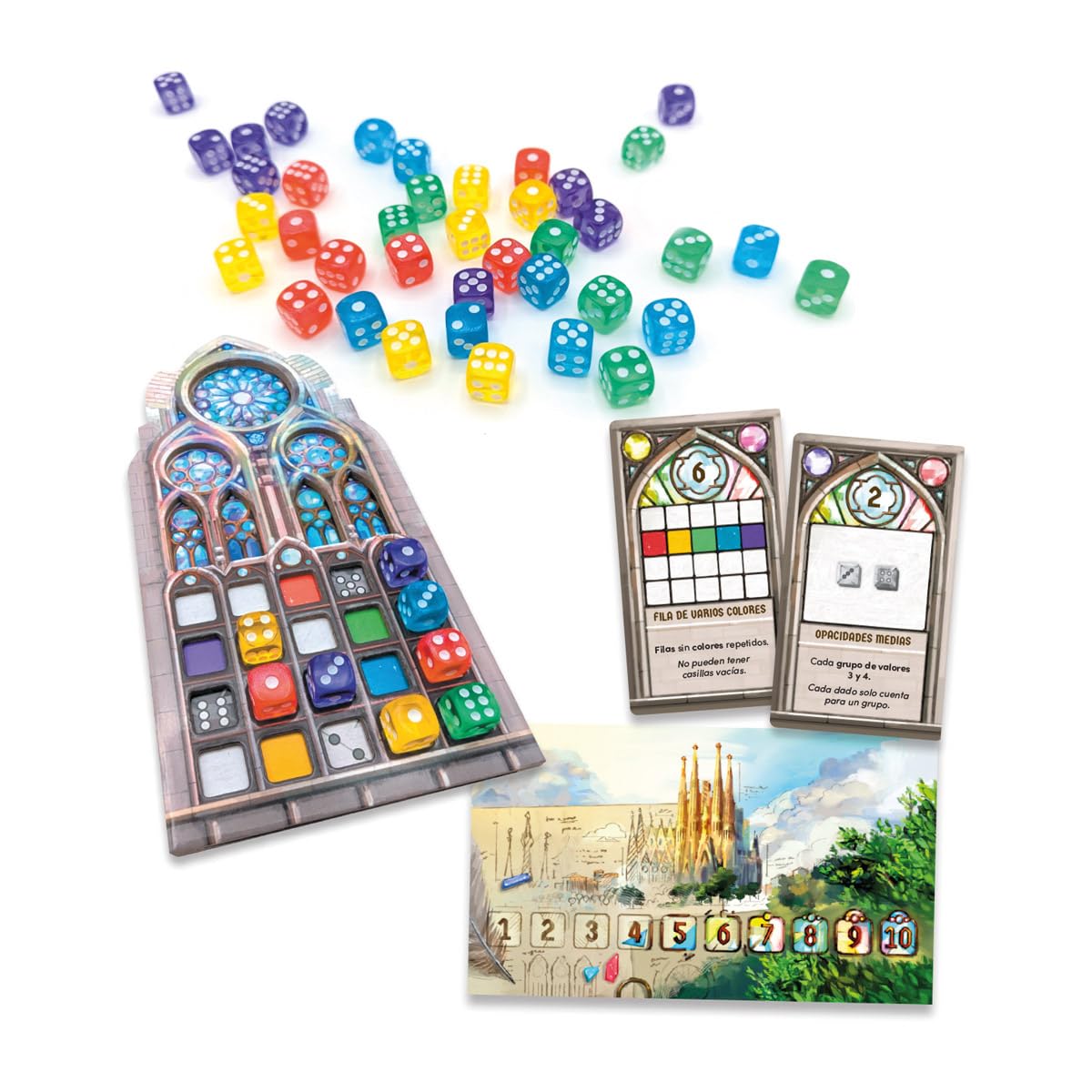 Devir - Sagrada, Juego de Mesa Creativo y Artístico, Juego de Mesa de 14 años (BGSAG)