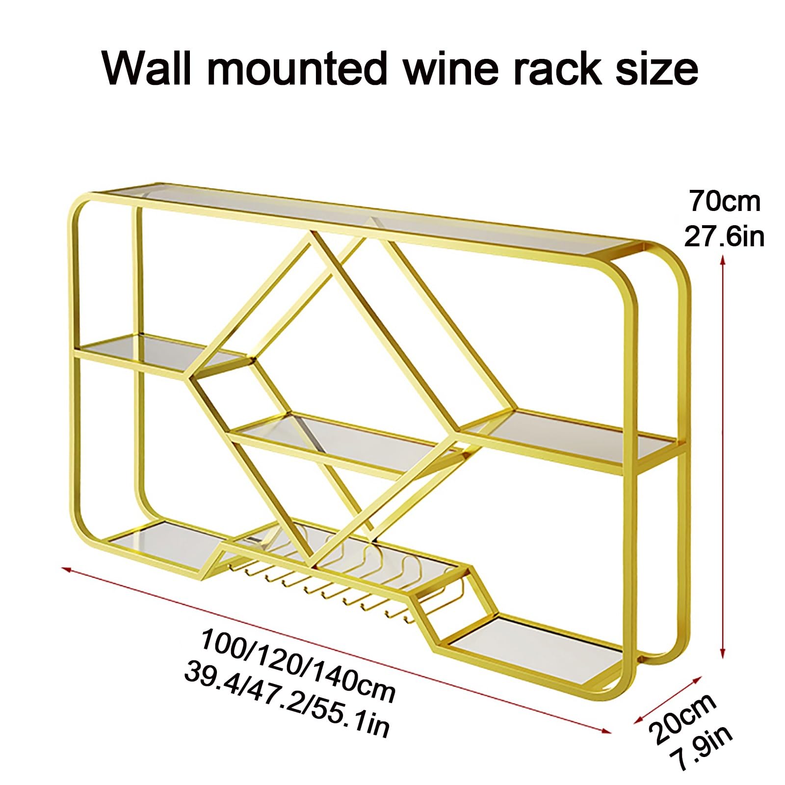 Botellero Vino Pared,Estantería De Botellas De Vino,Soporte Colgante Para Copas De Vino,Estante De Almacenamiento De Botellas De Vino De Cocina De Bar,Enfriador De Vino,Botelleros,Wine Rack ( Color :