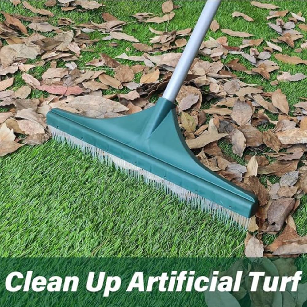 Rastrillo Jardín y Alfombra 2 en 1 Multiuso 2026 – Herramienta césped Artificial, Cepillo Limpieza, Mantenimiento Suelo, Mango telescópico Ajustable, Uso Todo el año (1Pcs)