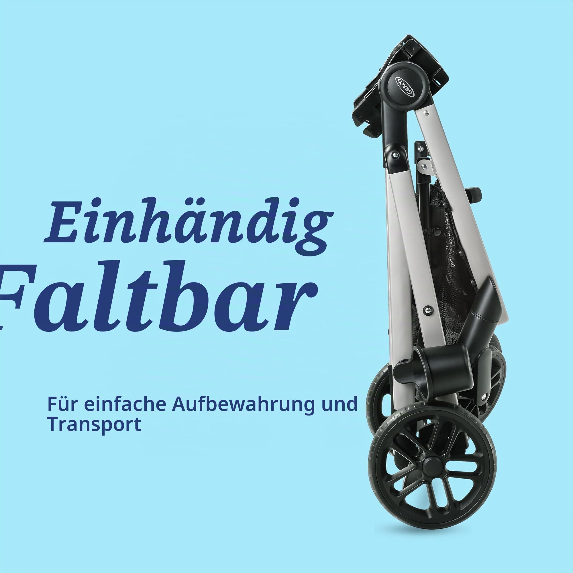 Graco Modes Pramette Kinderwagen mit True Pram Modus, wendbarer Sitz, Einhandfaltung, extra Stauraum