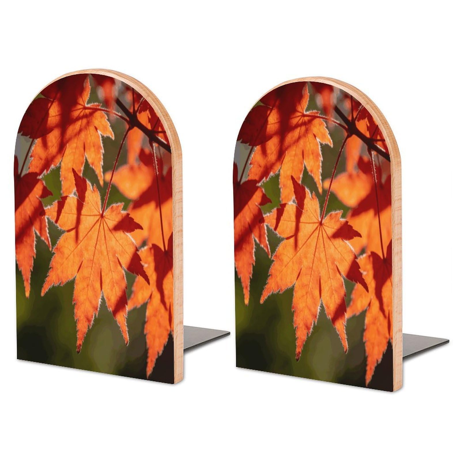 Sujetalibros de madera de arce decorativos y resistentes para libros grandes