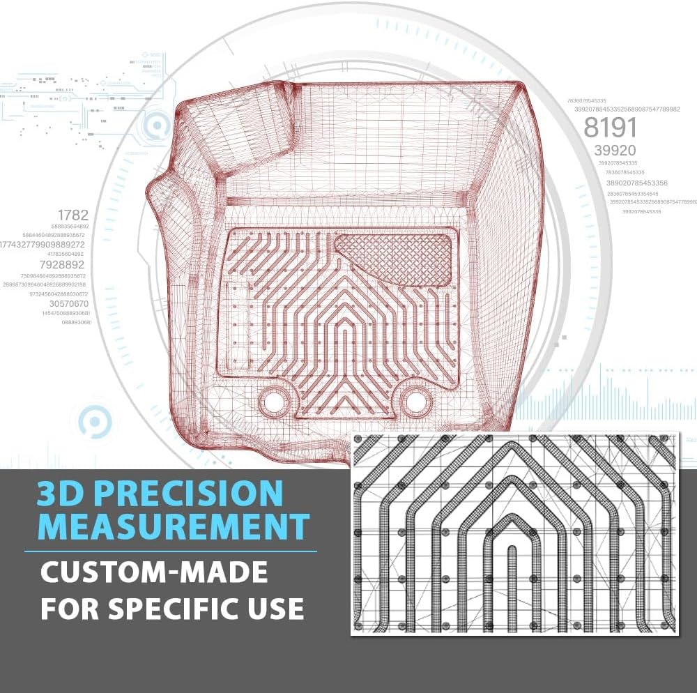 TPE Floor Mats Fit Ford Focus 2012-2018 1st and 2nd Row Truck Accessories Cargo Liners All Weather Protection 3PCS