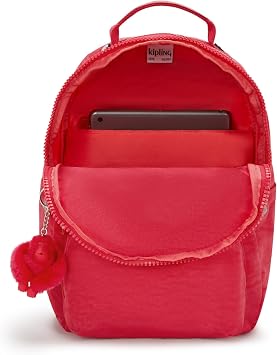Kipling Seoul S Backpack Lightweight Laptop Tablet Travel Daypack, RESORT PINK