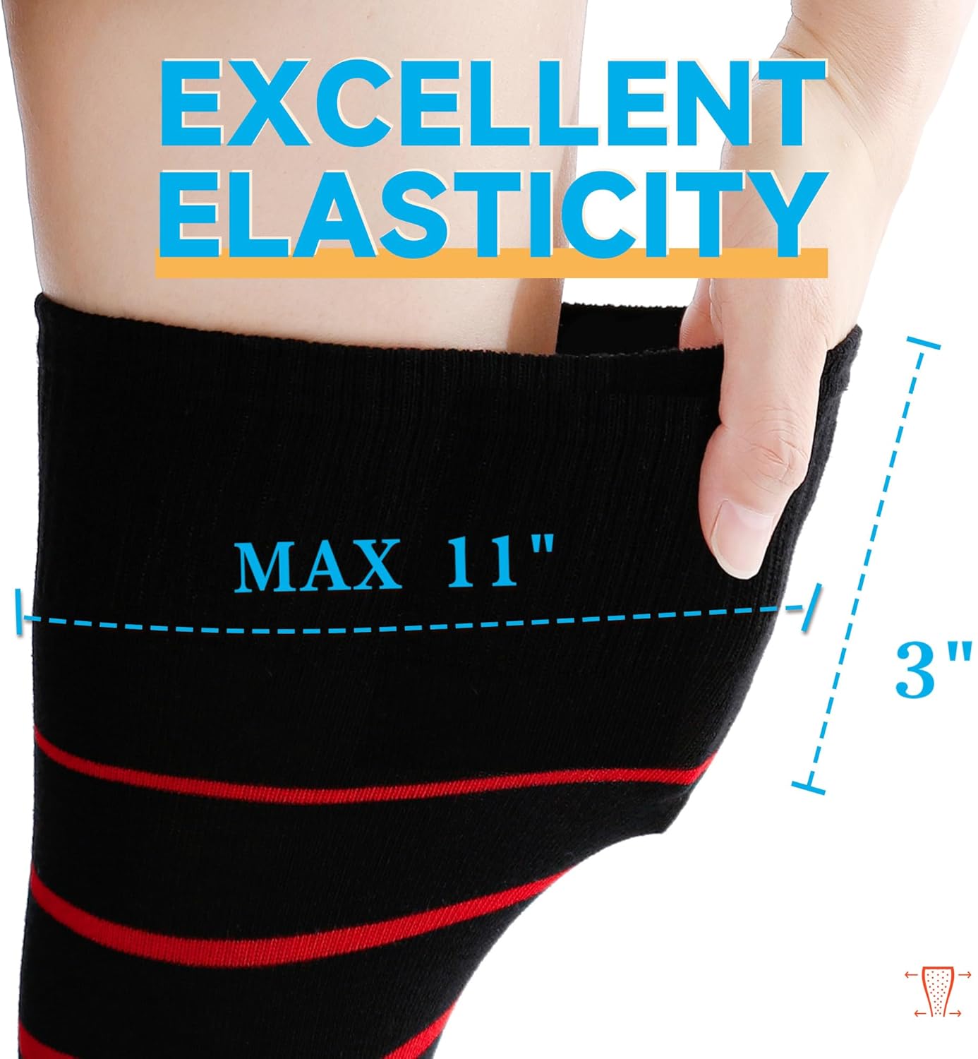 Kayhoma Extra Long Gradient Zebra Stripe Thigh High Socks Over the Knee High Socks - Image 5