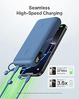 Vista 3 de Belkin Cargador Portátil, Batería Externa USB-C de 20,000mAh con 2 Puertos USB-C y 1 Puerto A, Pantalla Digital de Batería, Carga de 20W - iPhone