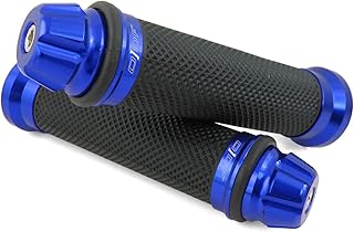 Lenkergriffe kompatibel mit Kawasaki EN 500, ER-5 Twister, W650 (Dome/Blau)